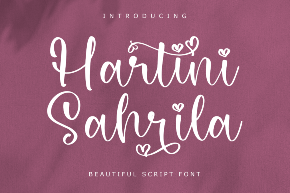 Hartini Sahrila – Elegant Script Font