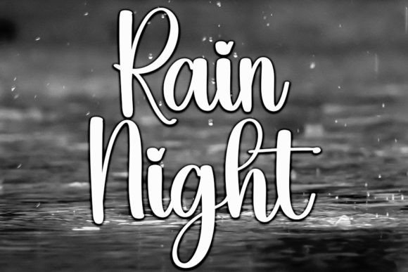 Rain Night Font: Elegant Script for Editorial Design