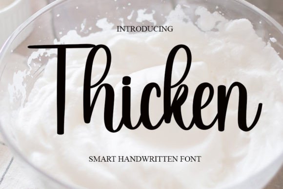 Thicken Font: Handwritten Elegance for Craft Projects