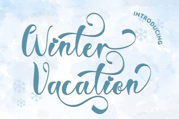 Winter Vacation Font Review